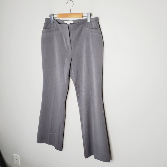 Chico's Pants Retro Wide Leg Work Career Casual Trousers Classic Grey M - Picture 3 of 13